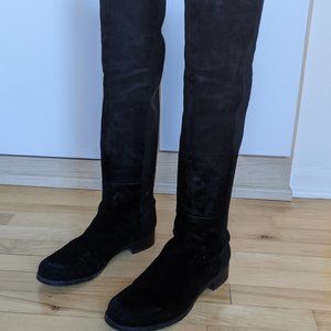 Stuart Weitzman 5050 Boots in Black Suede (Size 8.5)
